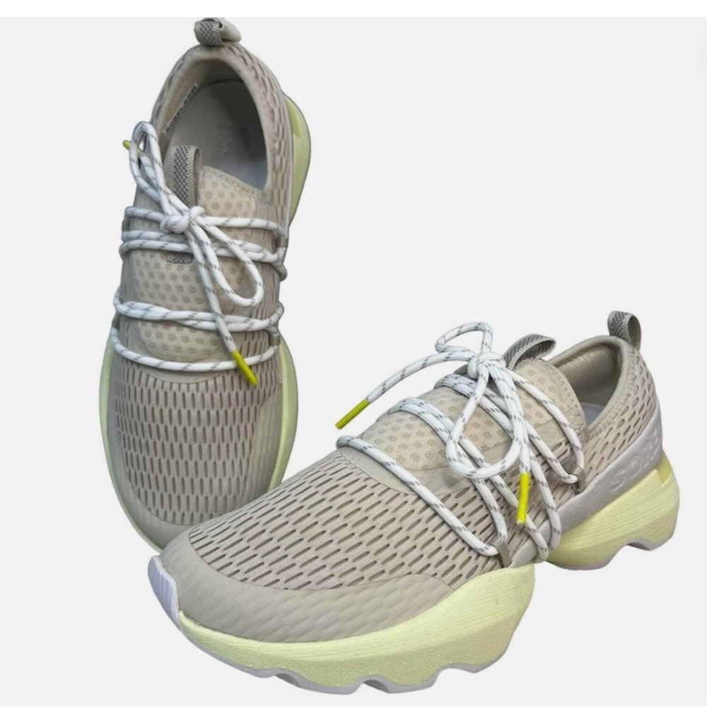 Sorel Kinetic Impact Lace Sneakers Womens Dark Stone Moonstone Comfort Size 8